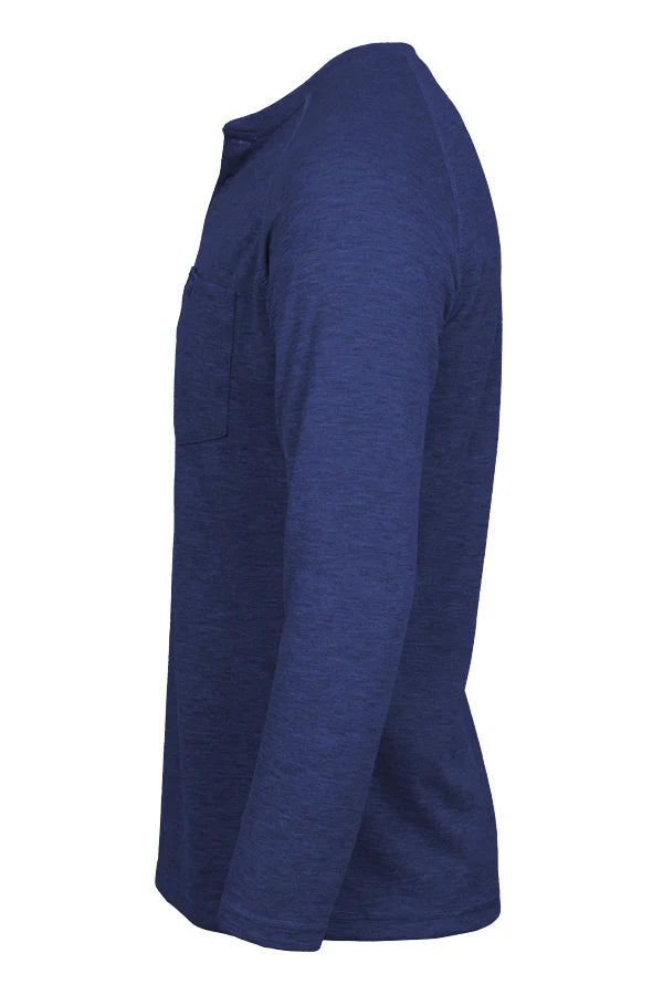 FRT-RHP-ROY - Flame-Resistant Raglan Sleeve Henley T-Shirt – 6oz