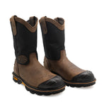 HL-200 STL /Black & Brown - Men's HL-200 Steel Toe Pull On Work Boot