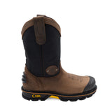 HL-200 STL /Black & Brown - Men's HL-200 Steel Toe Pull On Work Boot