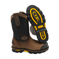 HL-200 STL /Black & Brown - Men's HL-200 Steel Toe Pull On Work Boot