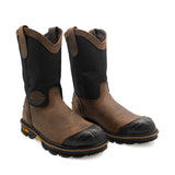 HL-200 STL /Black & Brown - Men's HL-200 Steel Toe Pull On Work Boot