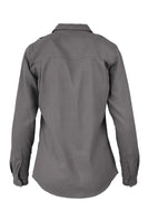 L-TCS5GY - Ladies FR Uniform Shirts made with 5oz. TecaSafe One® Inherent | Gray