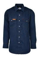 TCSW5DN - FR Modern Western Shirt made with 5oz. TecaSafe® One Inherent | Denim Navy