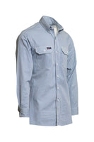 IBW7 - 7oz. FR Blue & White Striped Uniform Shirts