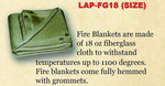 LAP-FG18 - Fire Blankets 6' X 10'